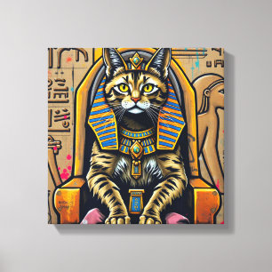 KANAANI CAT-PHARAOH 3 CANVAS PRINT