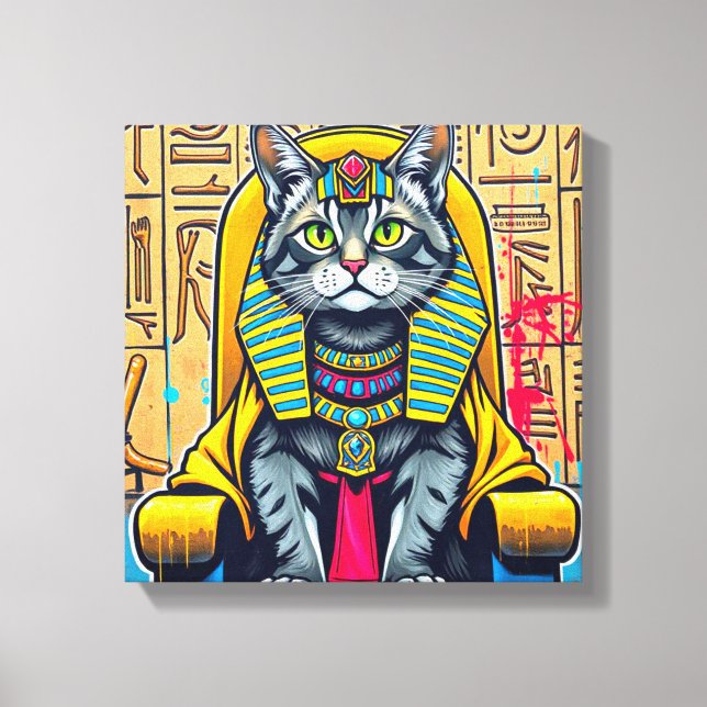 KANAANI CAT-PHARAOH 4 CANVAS PRINT (Front)