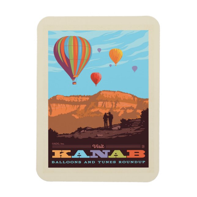 Kanab, Utah | Balloons And Tunes Roundup Magnet (Vertical)