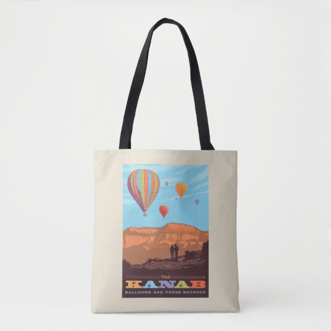 Kanab, Utah | Balloons And Tunes Roundup Tote Bag (Front)
