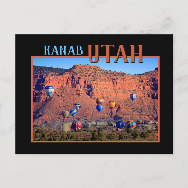 Kanab Utah Hot Air Balloons Postcard (Front)
