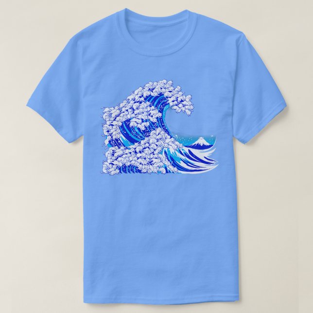 Kanagawa Cat Wave White T-Shirt (Design Front)