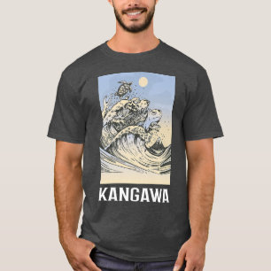 Kanagawa Great Wave Japan Turle T-Shirt