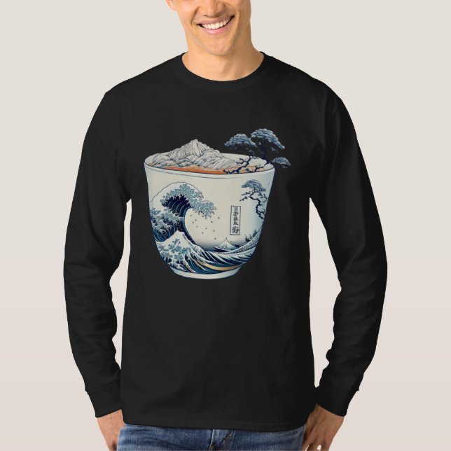 Kanagawa Tea Cup  A that Takes You to Okinawa T-Shirt (Front)