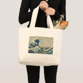 Kanagawa Wave by Katsushika Hokusai Large Tote Bag (Front (Product))