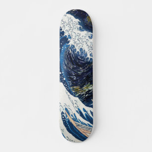 Kanagawa Waves, Japanese Art Pattern Skateboard
