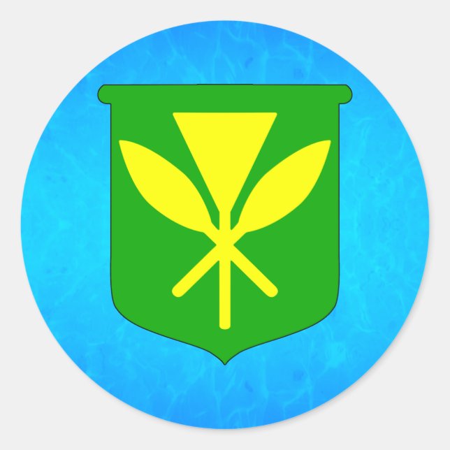 Kanaka Maoli Classic Round Sticker (Front)