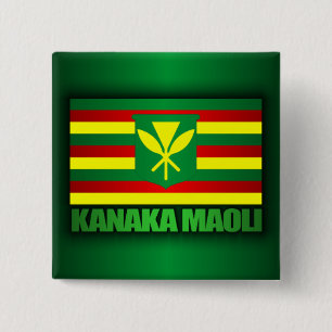 Kanaka Maoli Flag 15 Cm Square Badge