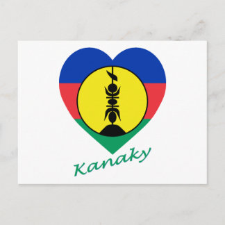 Kanaky Flag Heart Postcard