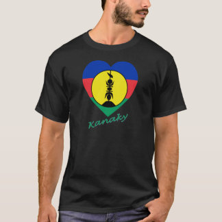 Kanaky Flag Heart T-Shirt