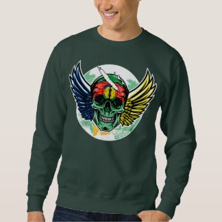 Kanaky tribal skull, New Caledonia Sweatshirt