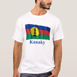 Kanaky Waving Flag with Name T-Shirt