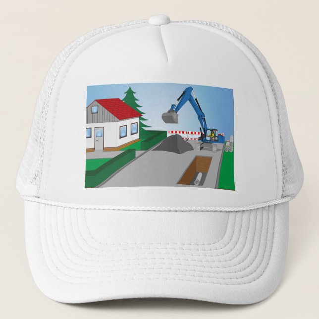Kanalbaustelle Trucker Hat (Front)