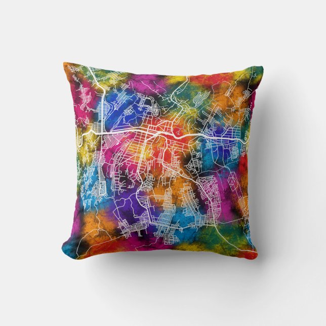 Kananga Democratic Republic of the Congo City Map Cushion (Front)