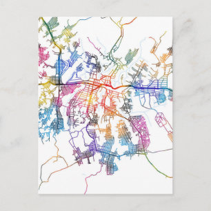 Kananga Democratic Republic of the Congo City Map Postcard