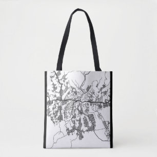 Kananga Democratic Republic of the Congo City Map Tote Bag