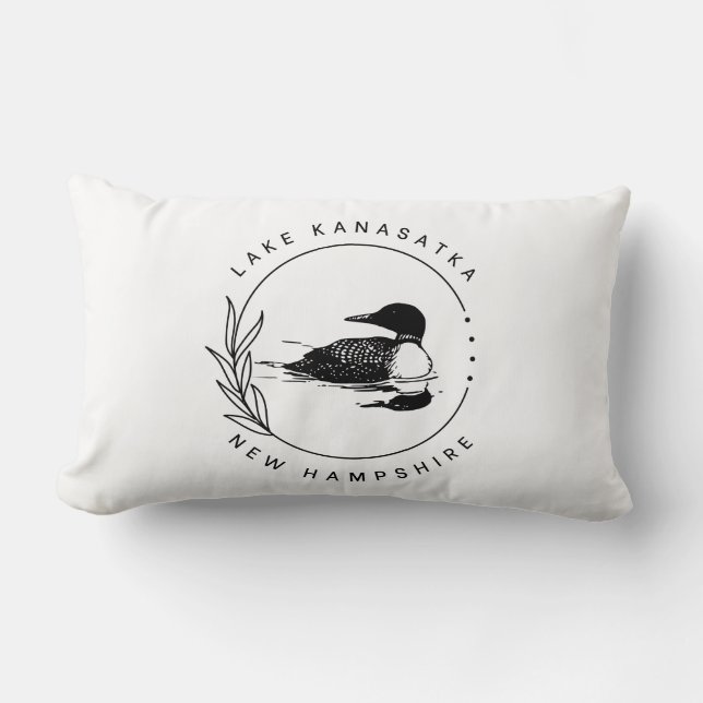 Kanasatka Loon Throw Pillow (Front)