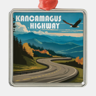 Kancamagus Highway New Hampshire Eagle Metal Tree Decoration