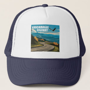 Kancamagus Highway New Hampshire Eagle Trucker Hat