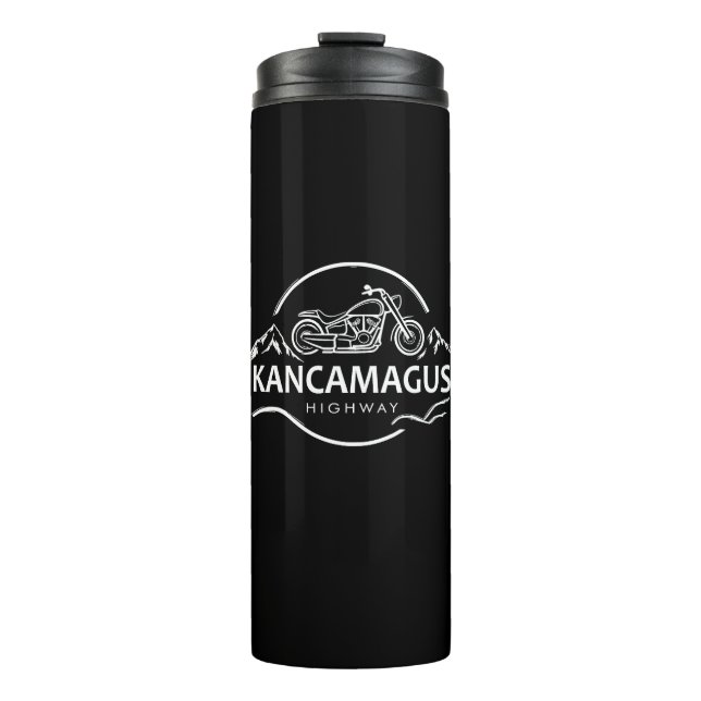 Kancamagus Highway New Hampshire Motorcycle Thermal Tumbler (Front)