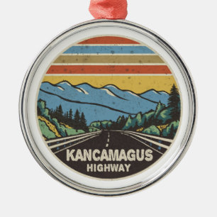 Kancamagus Highway New Hampshire Mountains Metal Tree Decoration