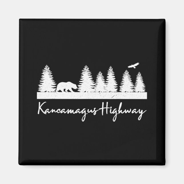 Kancamagus Highway New Hampshire Rustic Bear Wildl Magnet (Front)