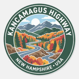 Kancamagus Highway USA Classic Round Sticker