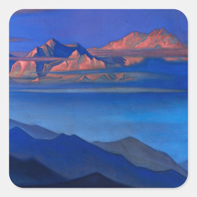 “Kanchenjunga” by Nicholas Roerick Square Sticker (Front)