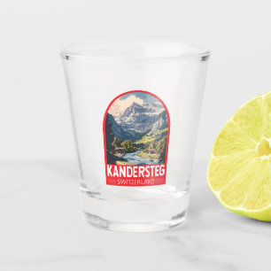 Kandersteg Switzerland Travel Art Emblem Shot Glass