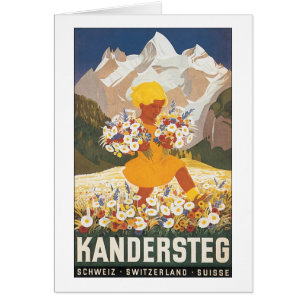 Kandersteg Switzerland Vintage Travel Poster