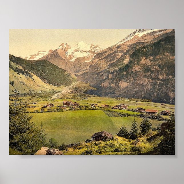 Kandersteg village and Blumlisalp mountain group, Poster (Front)