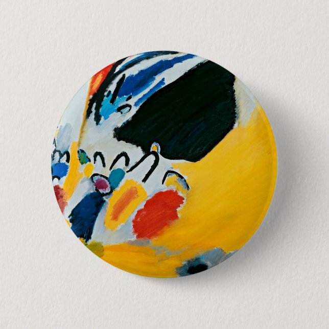 Kandinski Impression III Concert Abstract Painting 6 Cm Round Badge (Front)