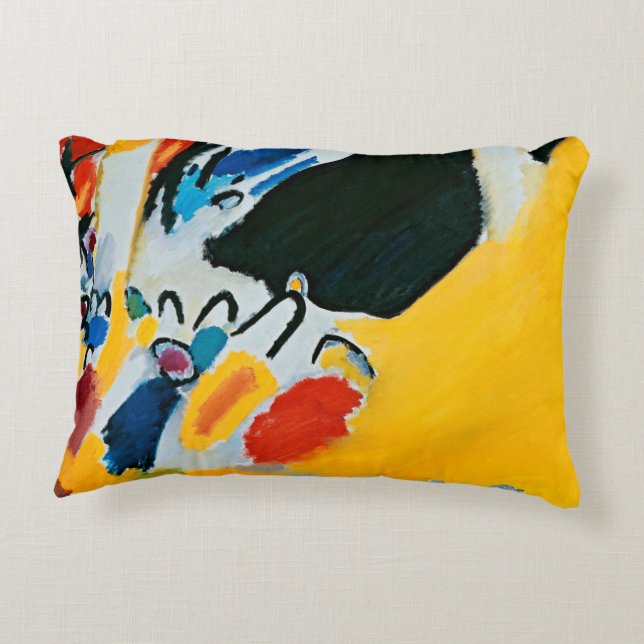 Kandinski Impression III Concert Abstract Painting Decorative Cushion (Back)