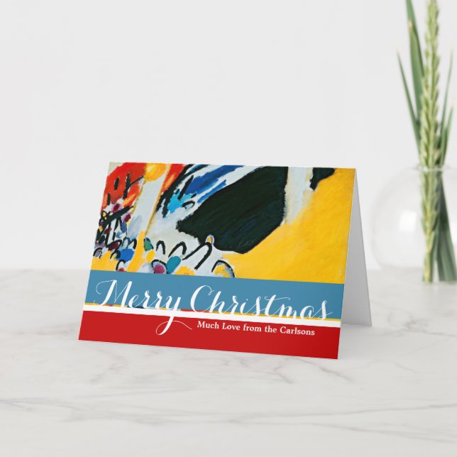 Kandinski Impression III Concert Abstract Painting Holiday Card (Front)