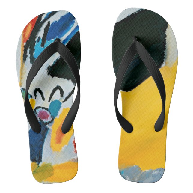 Kandinski Impression III Concert Abstract Painting Jandals (Footbed)