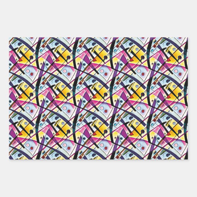 Kandinski Sytle 1 Wrapping Paper Sheet (Front)
