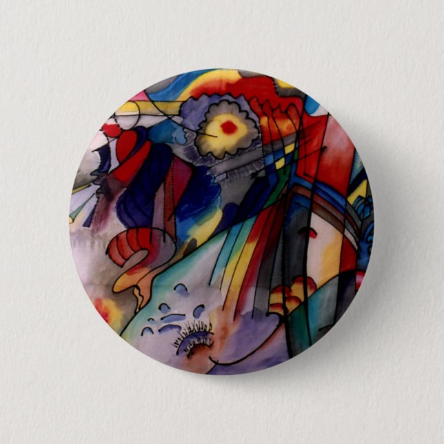 Kandinsky 1913 Abstract Painting 6 Cm Round Badge (Front)