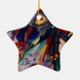 Kandinsky 1913 Abstract Painting Ceramic Tree Decoration