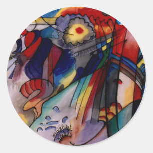 Kandinsky 1913 Abstract Painting Classic Round Sticker