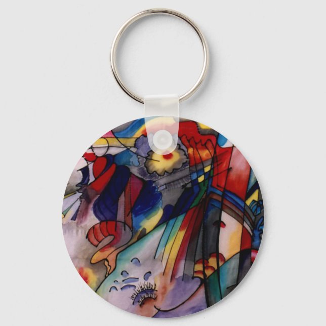 Kandinsky 1913 Abstract Painting Key Ring (Front)