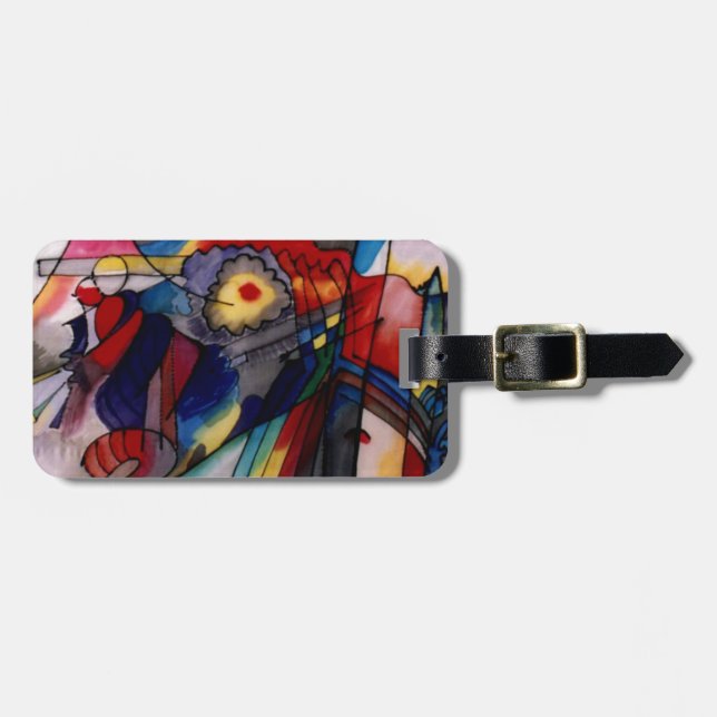Kandinsky 1913 Abstract Painting Luggage Tag (Front Horizontal)