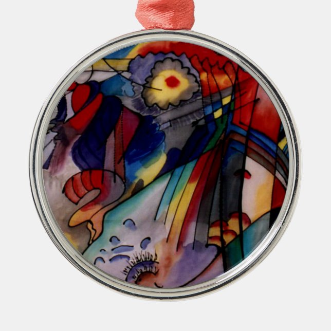 Kandinsky 1913 Abstract Painting Metal Tree Decoration (Front)