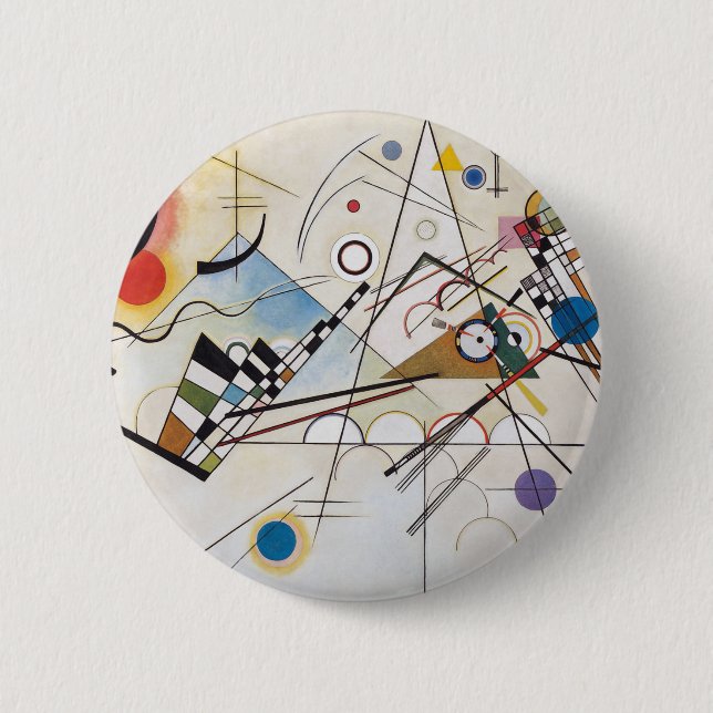 Kandinsky 1923/composition viii/pixdezines 6 cm round badge (Front)