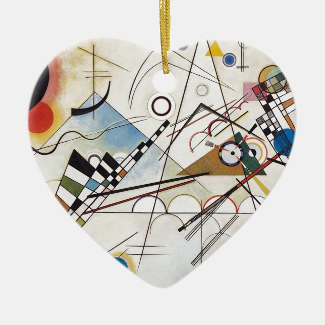 Kandinsky 1923/composition viii/pixdezines ceramic tree decoration (Front)
