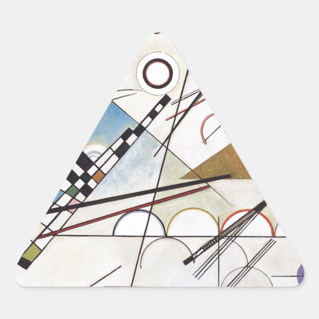 Kandinsky 1923/composition viii/pixdezines triangle sticker (Front)