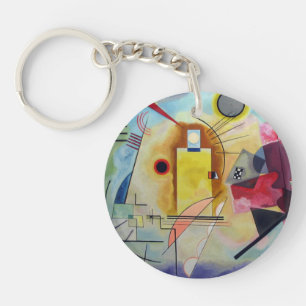Kandinsky 1925/yellow/red/blue/pixdezines key ring