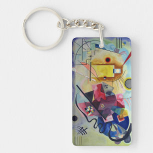 Kandinsky 1925/yellow/red/blue/pixdezines key ring