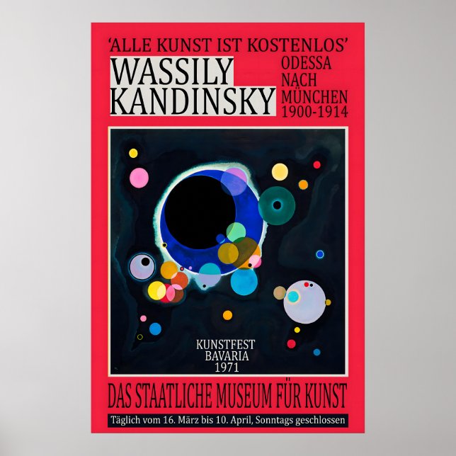 Kandinsky 1971 Exhibition Poster Abstract (Front)
