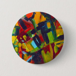 Kandinsky 304 Colourful Abstract Artwork 6 Cm Round Badge