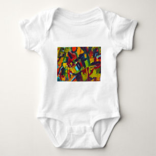 Kandinsky 304 Colourful Abstract Artwork Baby Bodysuit